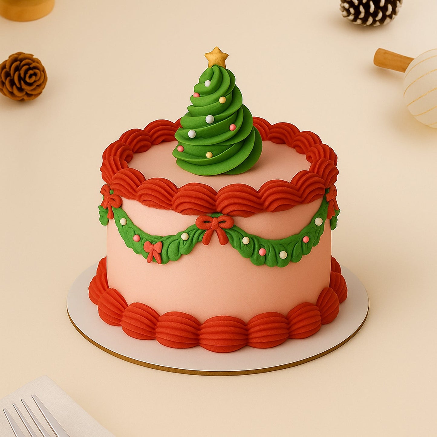 Christmas Tree Crown Cake