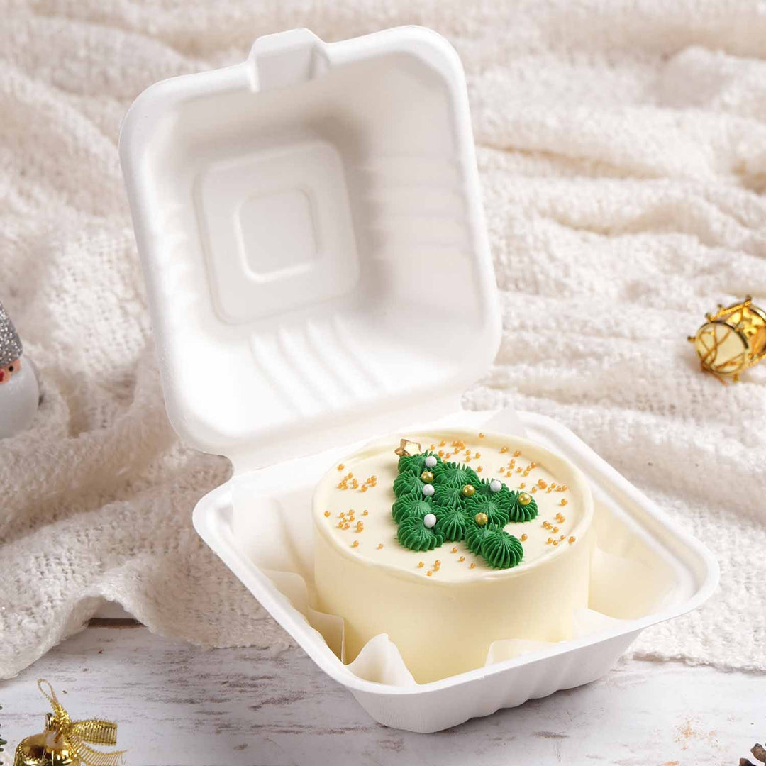Festive Christmas Tree Theme Bento Cake - Perfect for Two