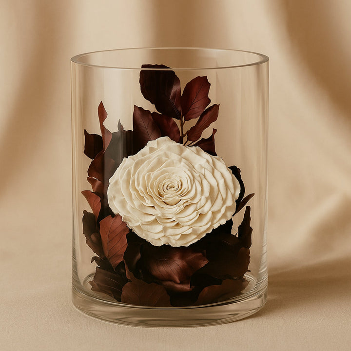 Classic White Forever Rose Vase