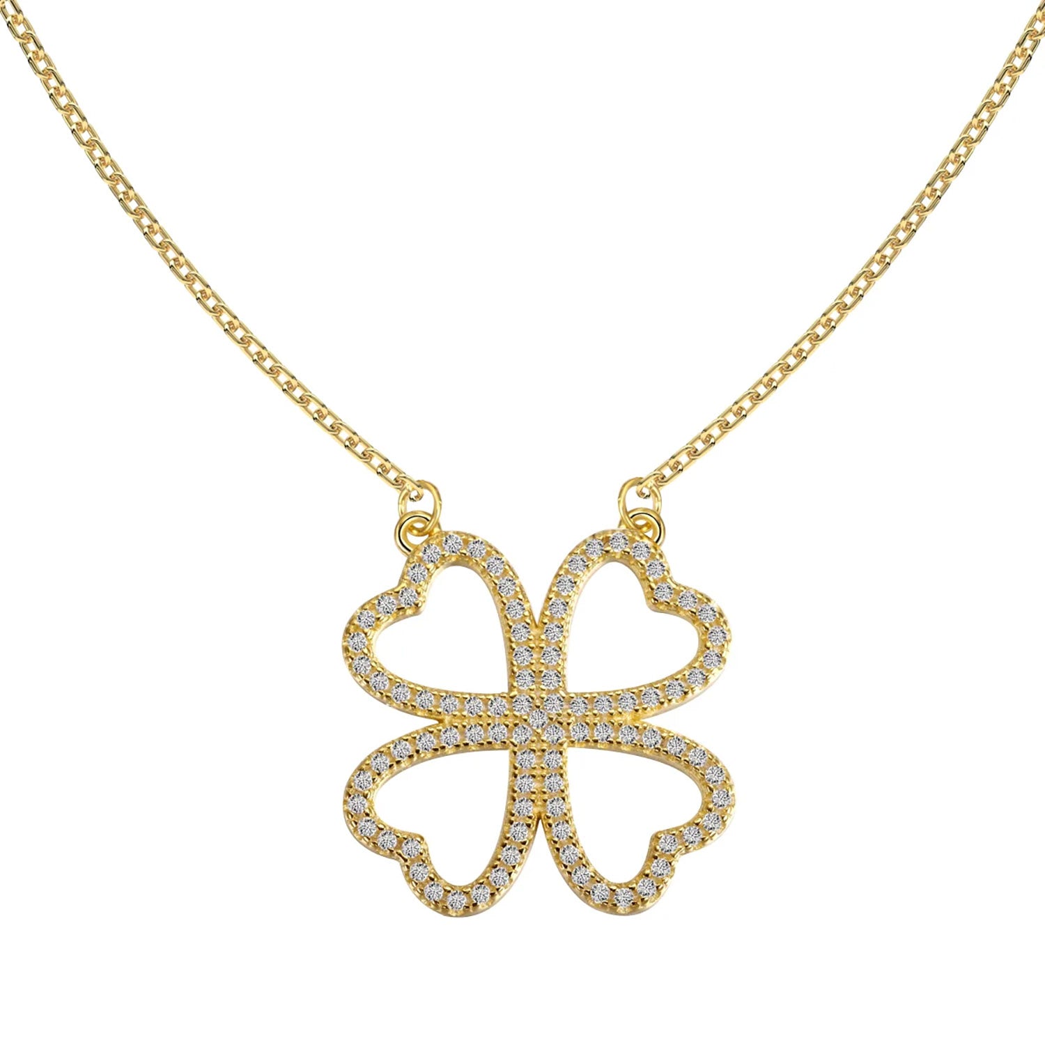 Clover Pendant Gold-Plated Necklace Doha