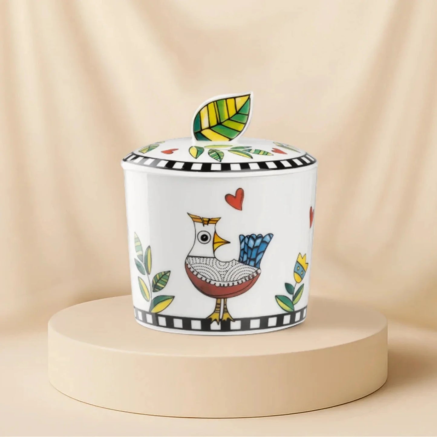 Cocorico Porcelain Espresso Cup Set (6 pcs) with Chic Sugar Bowl - Elegant French Design