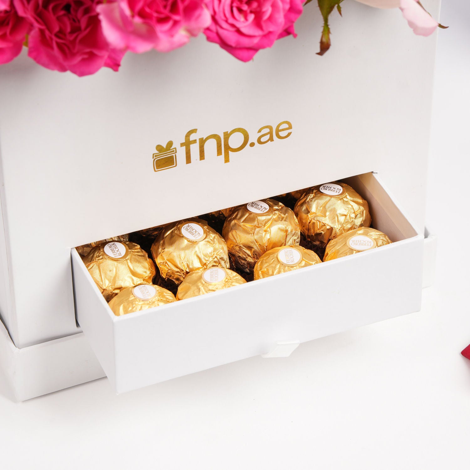 Flowers & Chocolate Box Arrangement