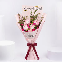 Elegant Congrats Grad Roses Bouquet - Perfect Graduation Gift