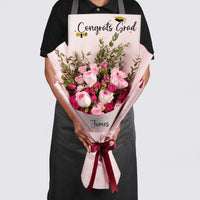 Elegant Congrats Grad Roses Bouquet - Perfect Graduation Gift