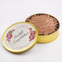 Heartfelt Congratulations Chocolate Tin Cake - 1 Kg