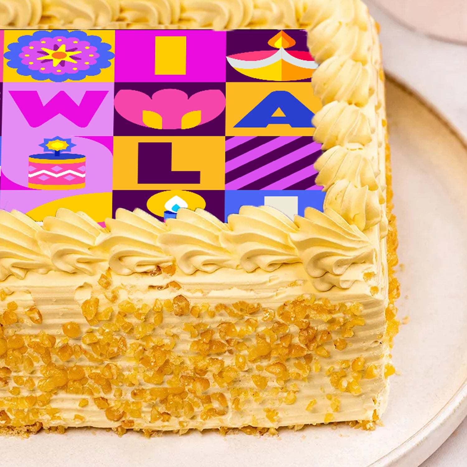 Crunchy Chocolate Diwali Cake