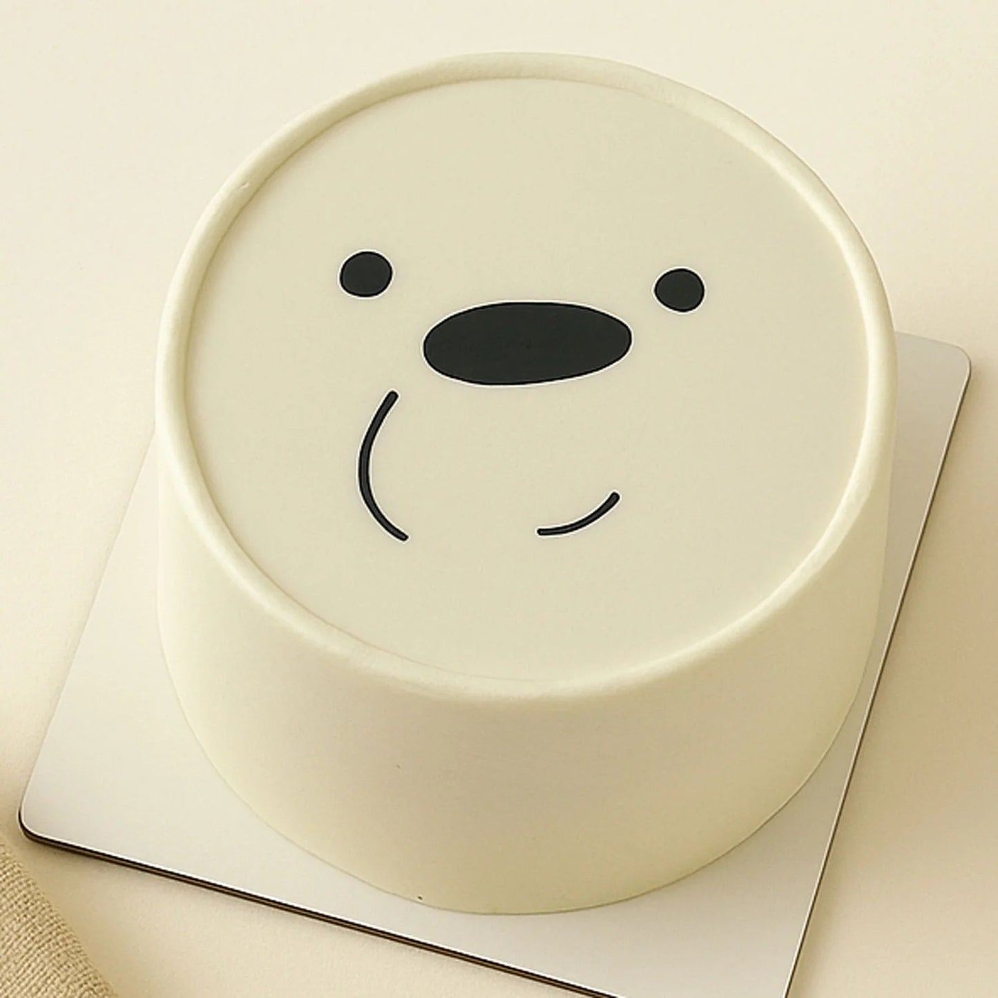 Cute White Bear Kids Cake