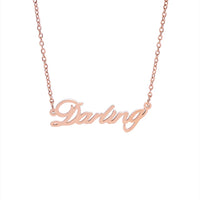 Darling Pendant Necklace - Signature Collection | Elegant Rose Gold Script Jewelry