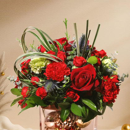 Decorative Xmas Floral Vase