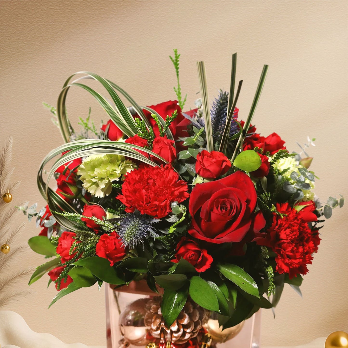 Decorative Xmas Floral Vase