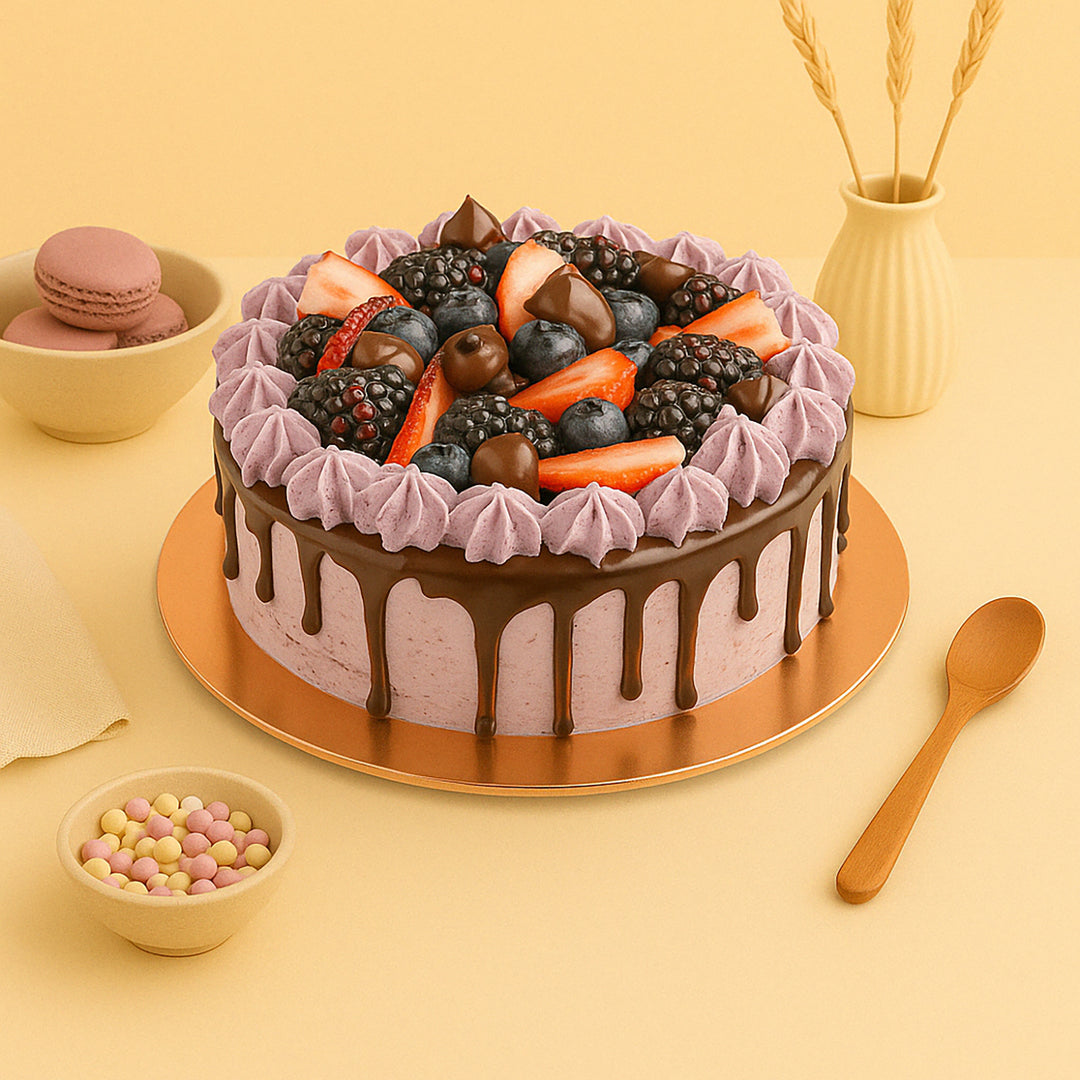 Irresistible Vanilla Berry Delight Cake