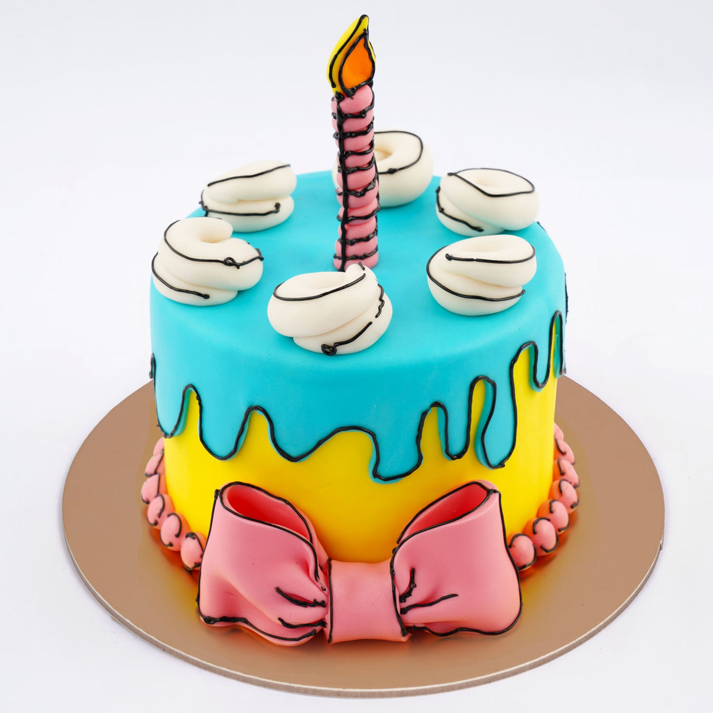 Drip and Bow Delight Cake