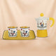 Egan Cocorico Yellow Moka Coffee Maker Set With 2 Mini Mugs & Tray