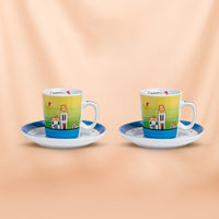 Egan Le Casette Blue Coffee Cup | Set of 2 Pieces