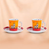 Egan Le Casette Red Coffee Cup | Set Of 2 Pieces