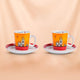 Egan Le Casette Red Coffee Cup | Set Of 2 Pieces