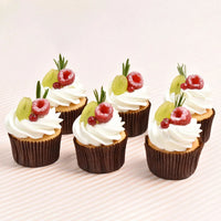 Eggless Vanilla Cupcakes 6 Pcs