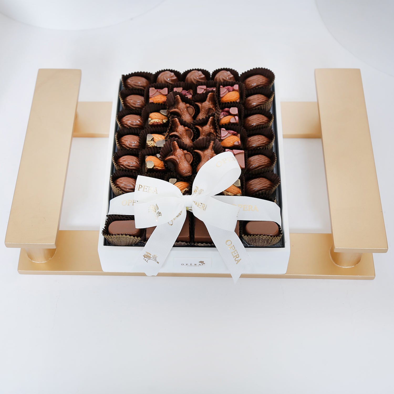 Elegant Wooden Chocolate Tray | Opera Patisserie