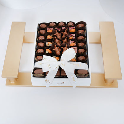 Elegant Wooden Chocolate Tray | Opera Patisserie