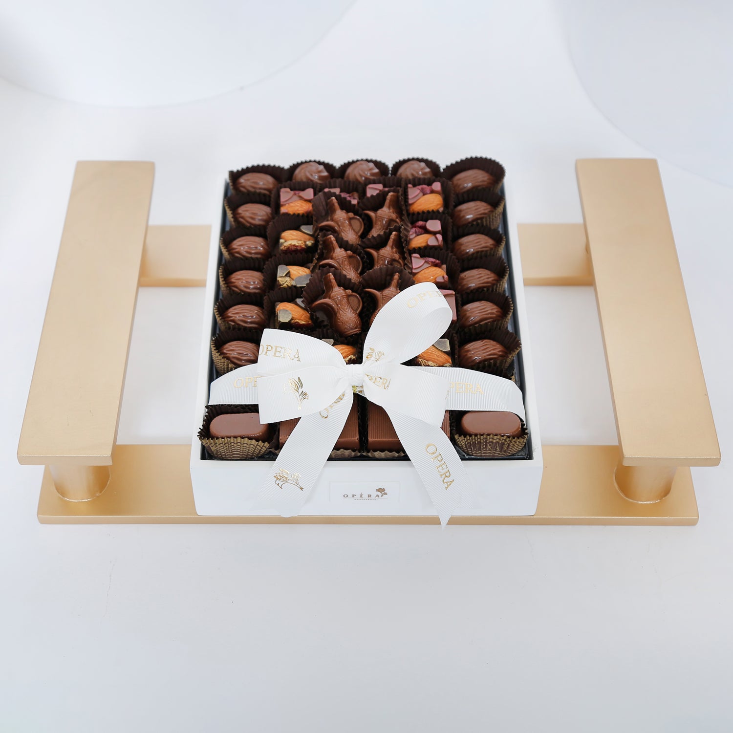Elegant Wooden Chocolate Tray | Opera Patisserie