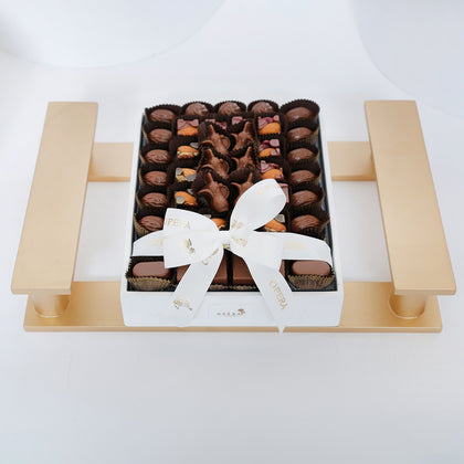 Elegant Wooden Chocolate Tray | Opera Patisserie