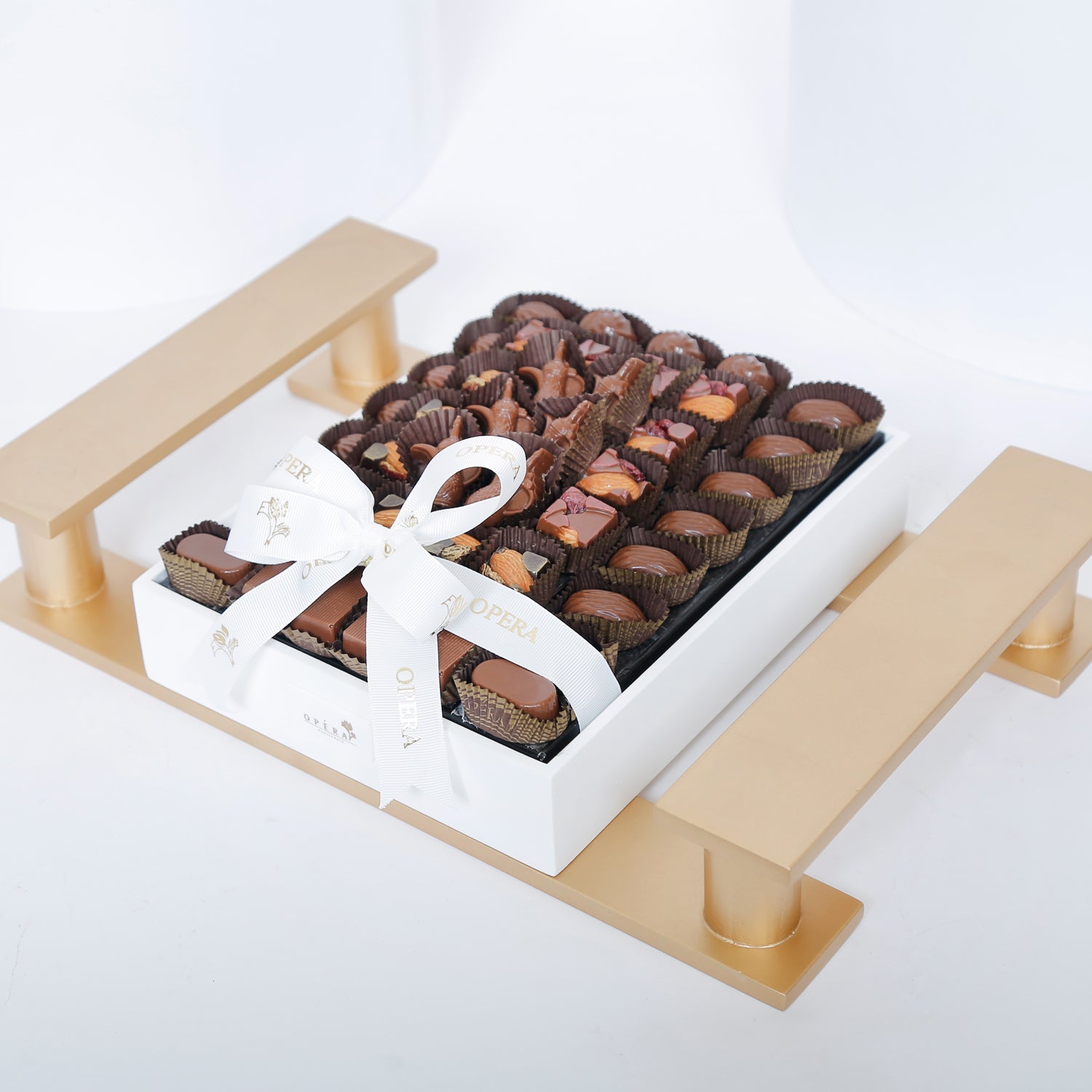 Elegant Wooden Chocolate Tray | Opera Patisserie