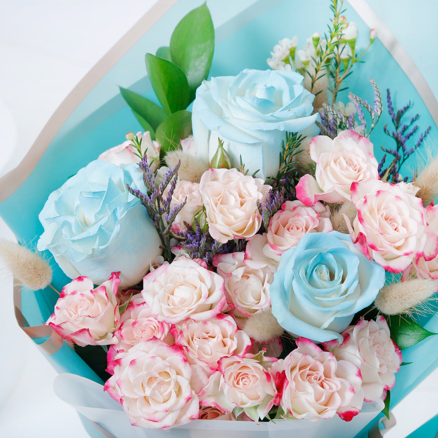 Empire Chocolate | Baby Blue Chocolate Box 9 Assorted Pieces & Hand Bouquet