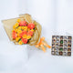 Empire Chocolate | Gold Chocolate Box 25 Assorted Pieces & Hand Bouquet