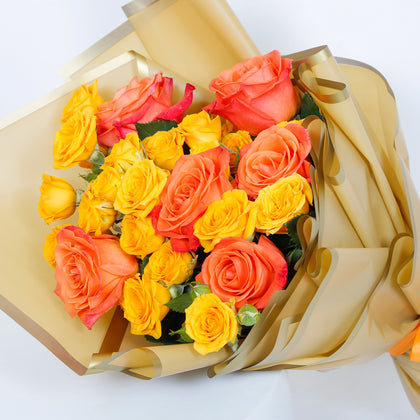 Empire Chocolate | Gold Chocolate Box 25 Assorted Pieces & Hand Bouquet