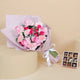 Empire Chocolate & Pink Floral Delight | 9 Assorted Chocolates & Handcrafted Bouquet
