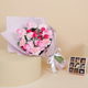 Empire Chocolate & Pink Floral Delight | 9 Assorted Chocolates & Handcrafted Bouquet