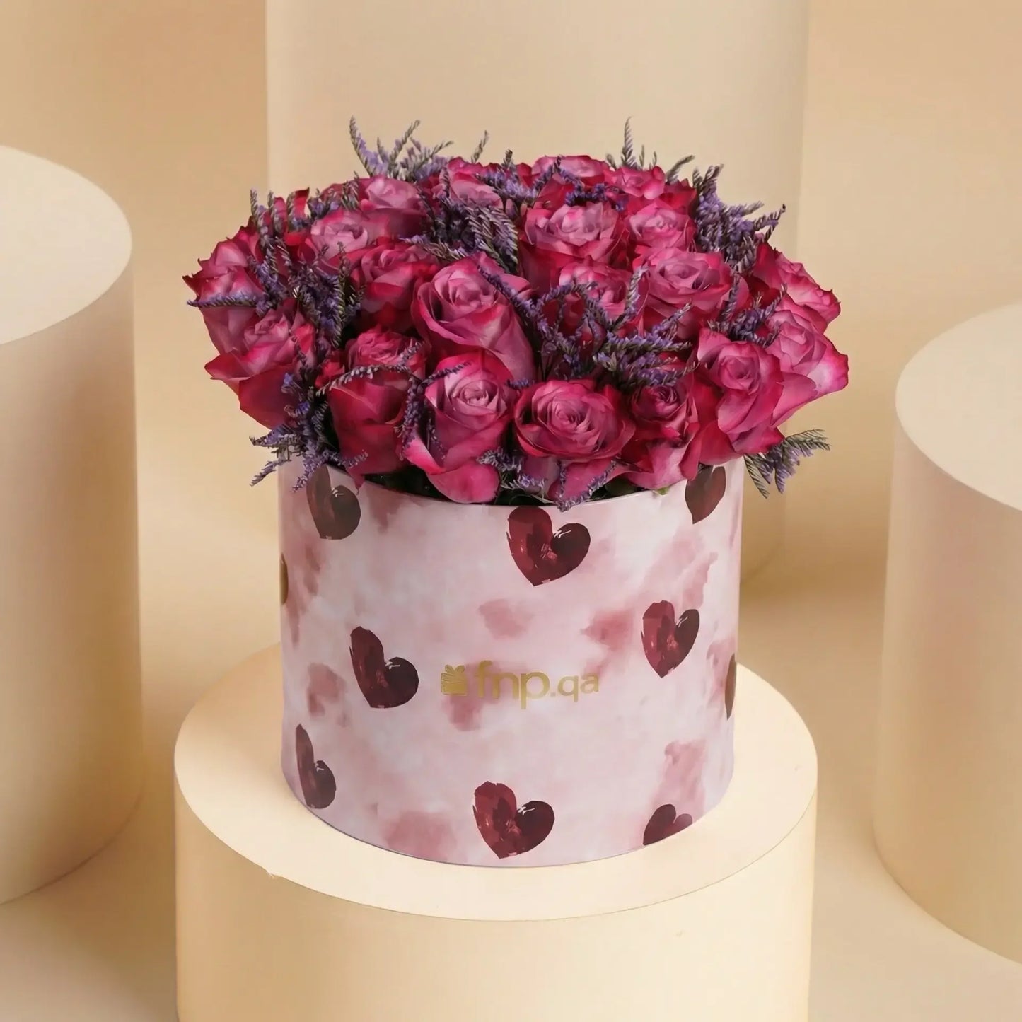 Luxurious Deep Purple Rose Bouquet for Mom in Elegant Box