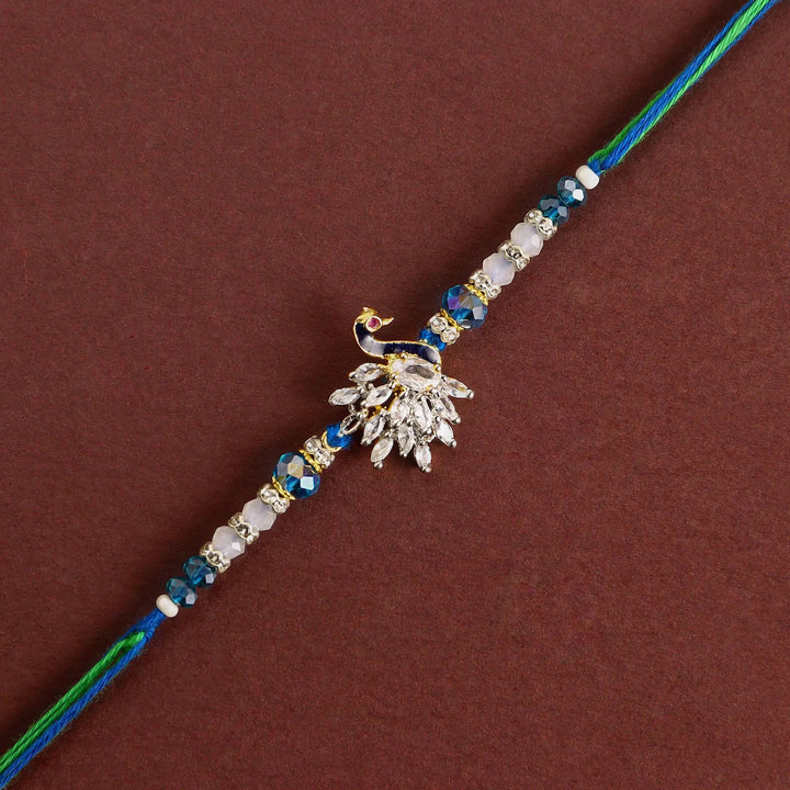 Ethnic Peacock Rakhi With Dryfruits