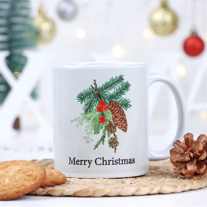 Festive Cheer Ceramic Christmas Mug - Merry Christmas Design
