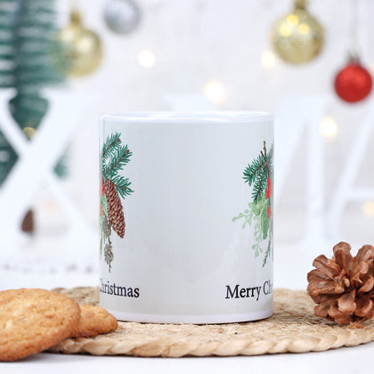 Festive Cheer Ceramic Christmas Mug - Merry Christmas Design