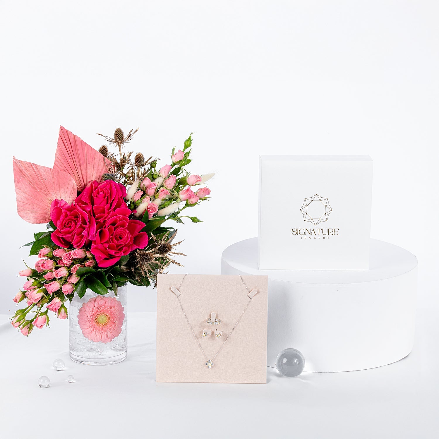 Floral Charm with Necklace