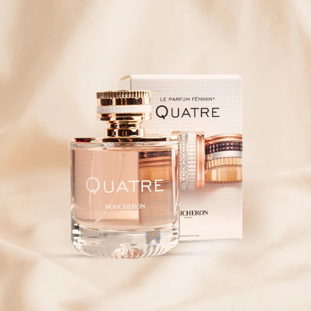 Luxurious Flower Bouquet with Boucheron Quatre Perfume for Women - 100ML