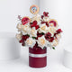 Elegant National Day Floral & Cookie Arrangement