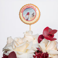 Elegant National Day Floral & Cookie Arrangement