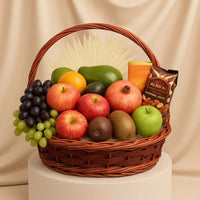 Deluxe Fruit and Chocolate Gift Basket with Nuts