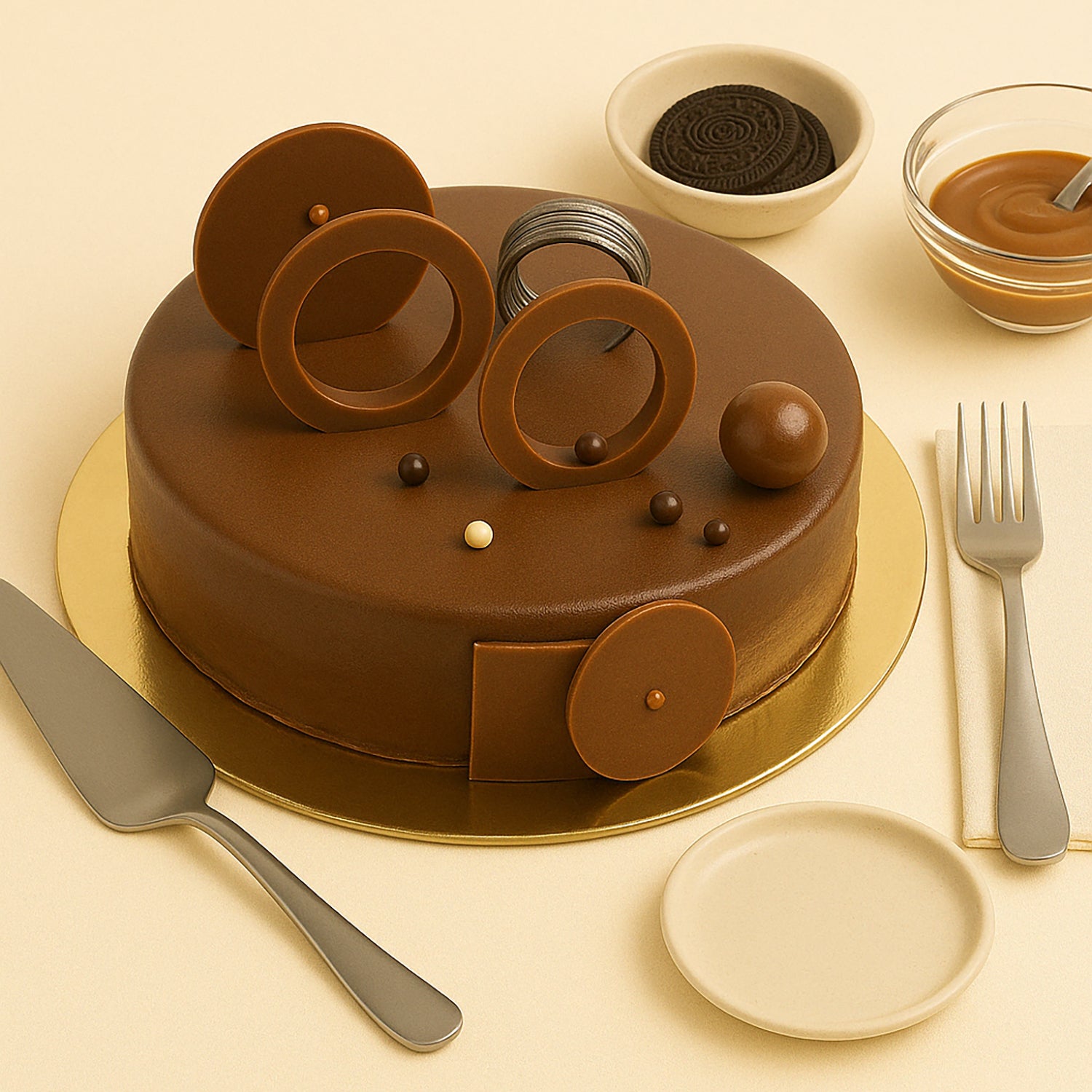 Truffle Brownie Fudge Delight Cake