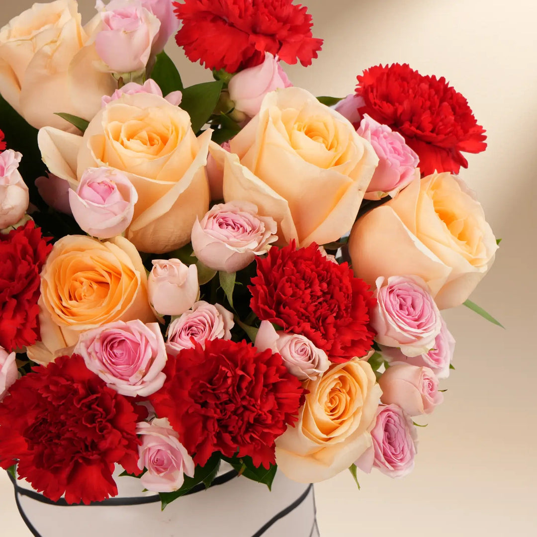 Elegant Valentine Floral Symphony in Artistic Vase