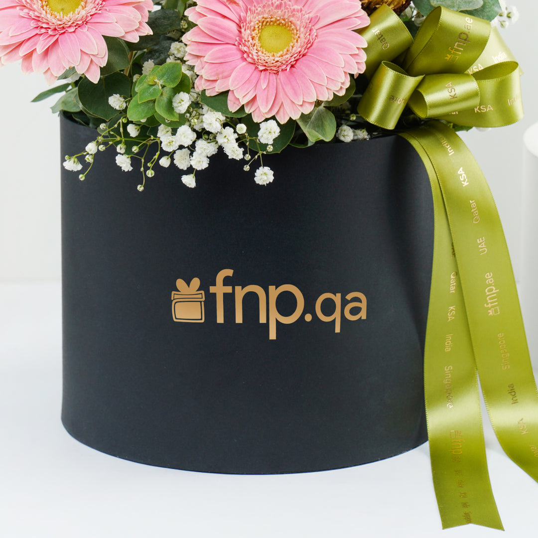 Elegant Gerberas & Ferrero Rocher Chocolate Gift Box