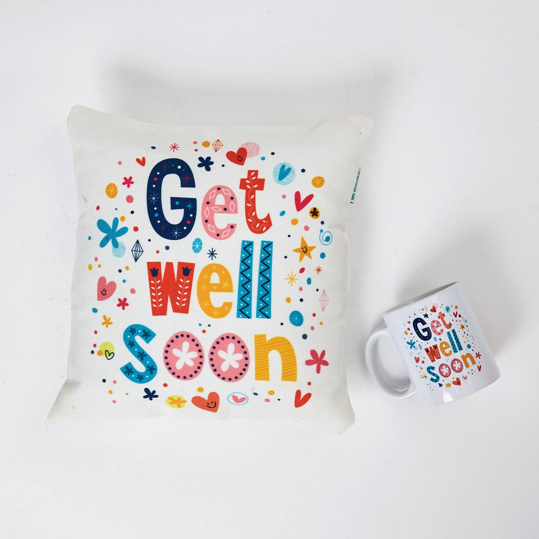 Get Well Soon Cushion and Mug Gift Combo