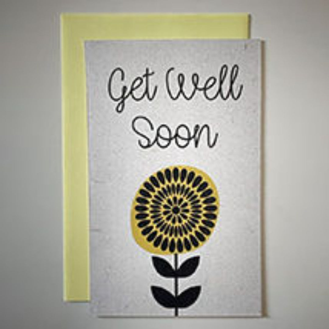Handmade Get Well Soon Card with Sunflower Design