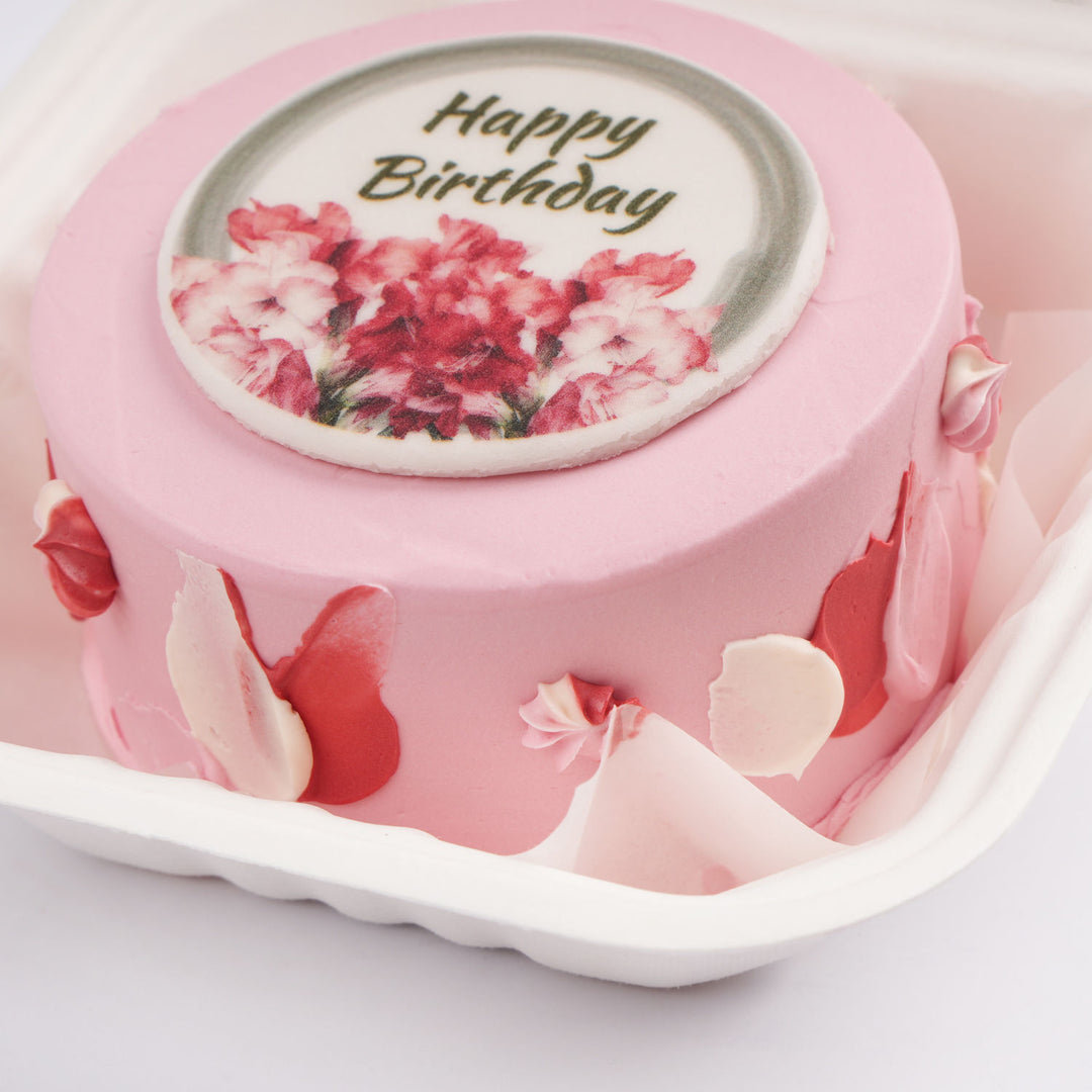 Gladiolus Delight Chocolate Bento Cake - Perfect for Birthdays