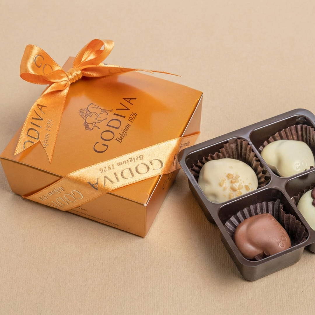 Golden Love Affair: Luxurious Roses & Godiva Chocolates