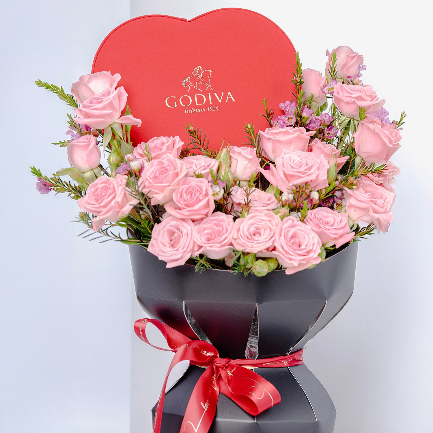 Luxury Heart Bouquet | Godiva Red Gift Box