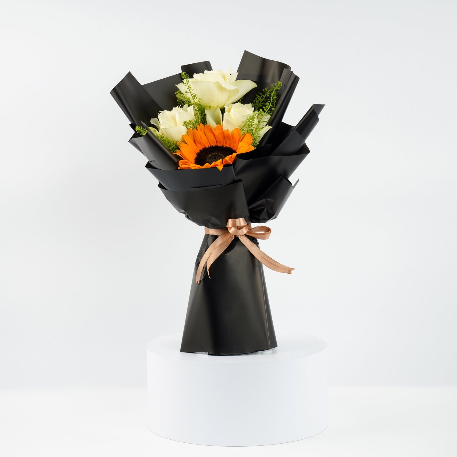 Godiva | Mini Royal Box Black & Sunflowers Bouquet
