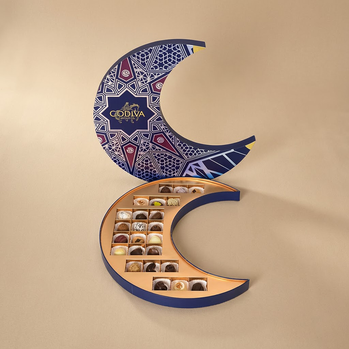 Godiva Ramadan Special: Exquisite 24-Piece Moon Shaped Chocolate Box